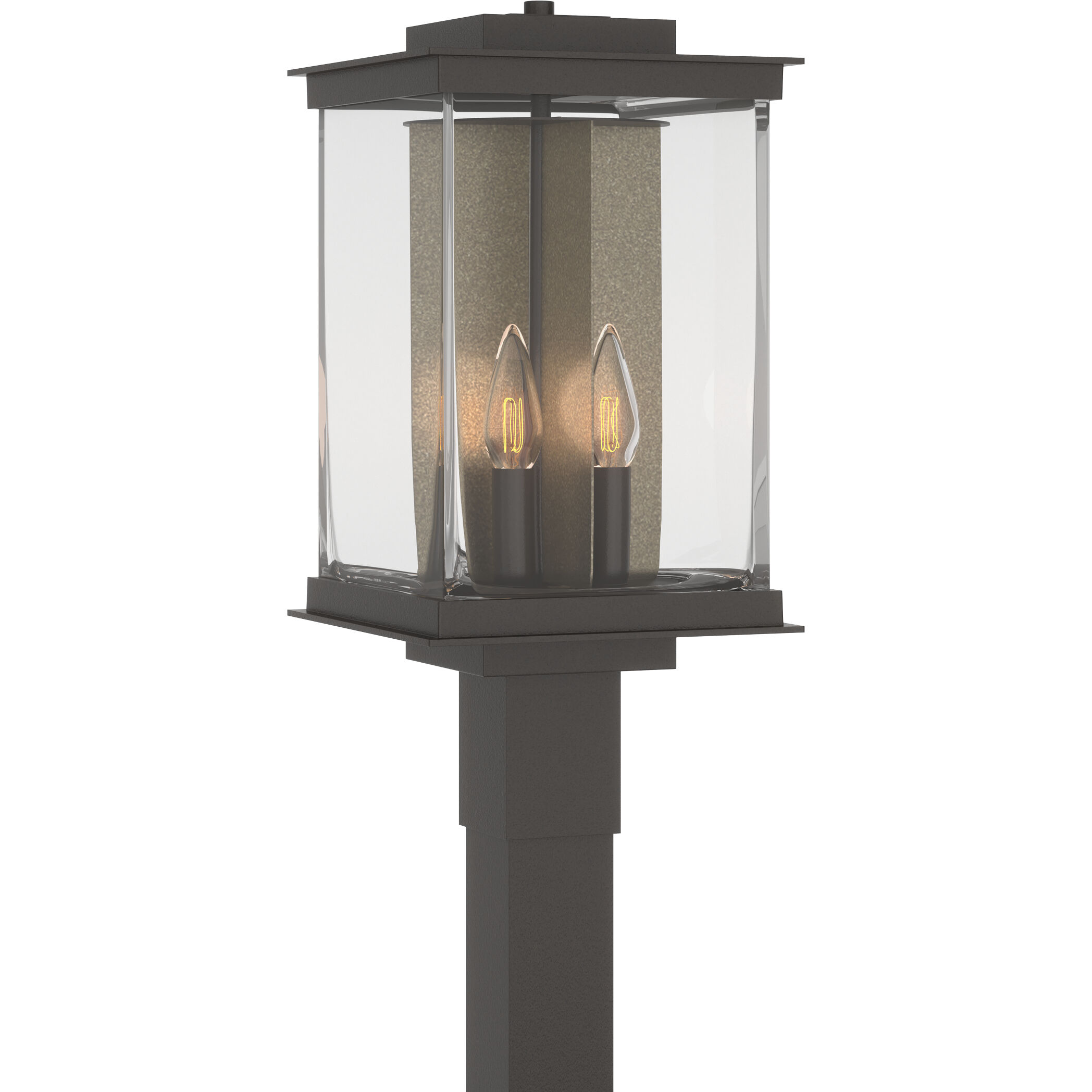 Kingston 4 Light 20.1 inch Coastal Oil Rubbed Bronze and Trans Soft Gold Outdoor Post Light in Coastal Oil Rubbed Bronze/Translucent Soft Gold